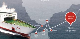 La naviera lider del Estrecho, FRS, inaugura la lina Motril-TangerMED