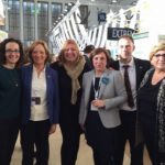 La consejera de Agricultura segunda izq junto alcaldesa Motril, presidenta ELA Carchuna y Calahonda, concejal Agricultura  y delegados Junta