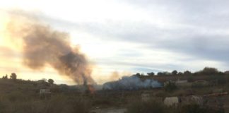 Se produce un incendio en las zorreras sobre las nueve de la mañana