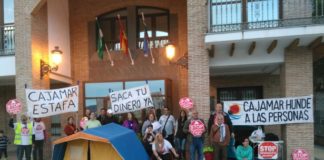 IU apoya la marcha hacia a Almería convocada por Stop Desahucios para protestar ante la sede de Cajamar