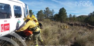 El Infoca da por extinguido el incendio agrícola de Jete que sólo afectó a una hectárea de terreno